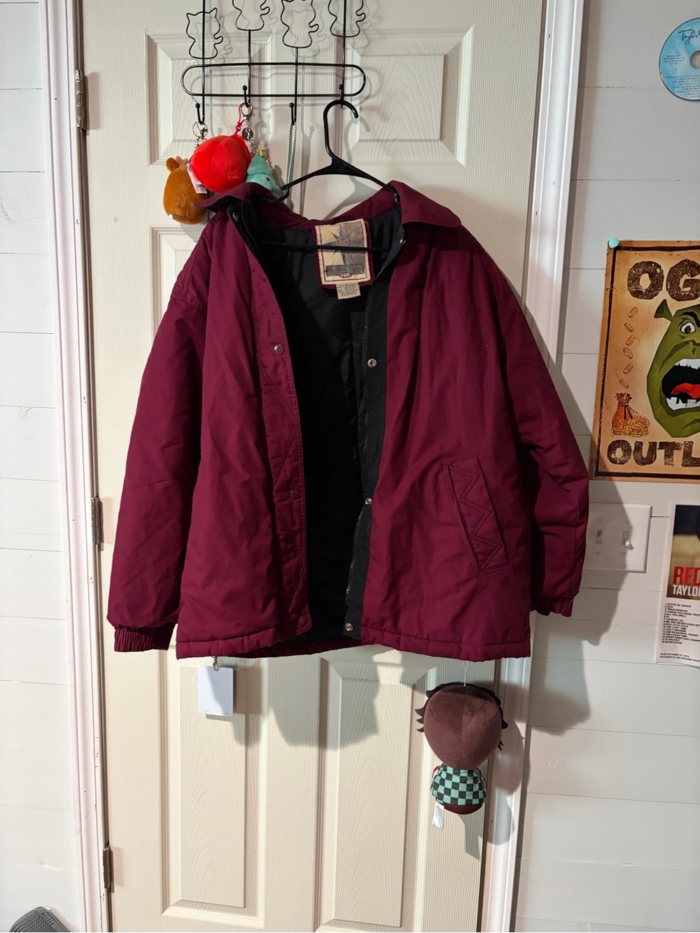 Burgundy Hooded Jacket